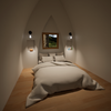 Eden Guest Room Plans: 120 sq ft, 1 arch, 1 bedroom